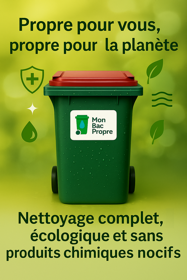 Nettoyage Bacs poubelles, containeurs, propres 100% ecologiques, 0 biocide